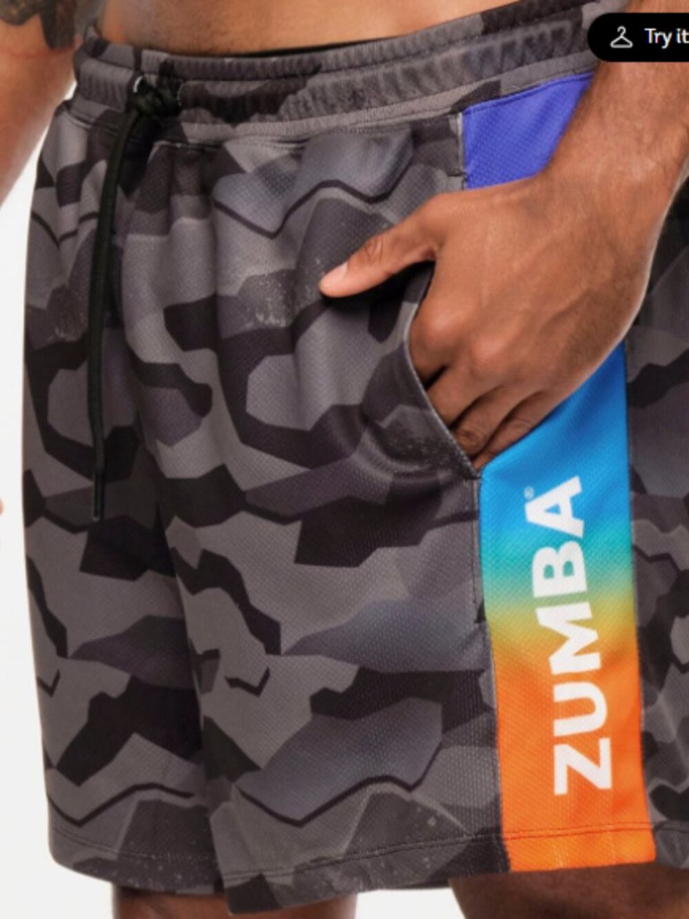 Large Zumba Wear Zumba Explore Men's Mesh Shorts NWT